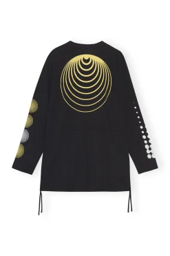 Fashion GANNI Active Mesh Layered Long Sleeve T-Shirt Black