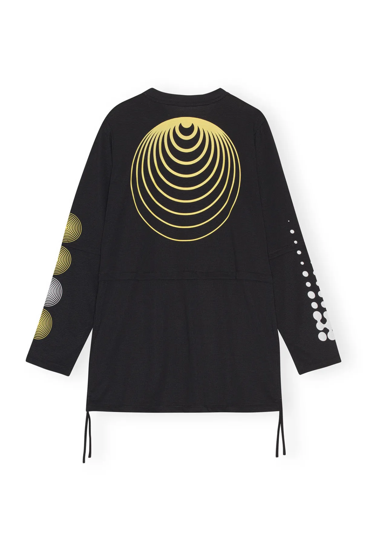 Fashion GANNI Active Mesh Layered Long Sleeve T-Shirt Black