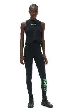Best Sale GANNI Active Mesh Top Black