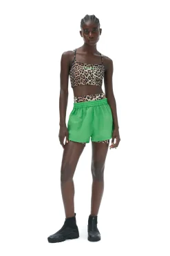 Cheap GANNI Active Strap Top Leopard