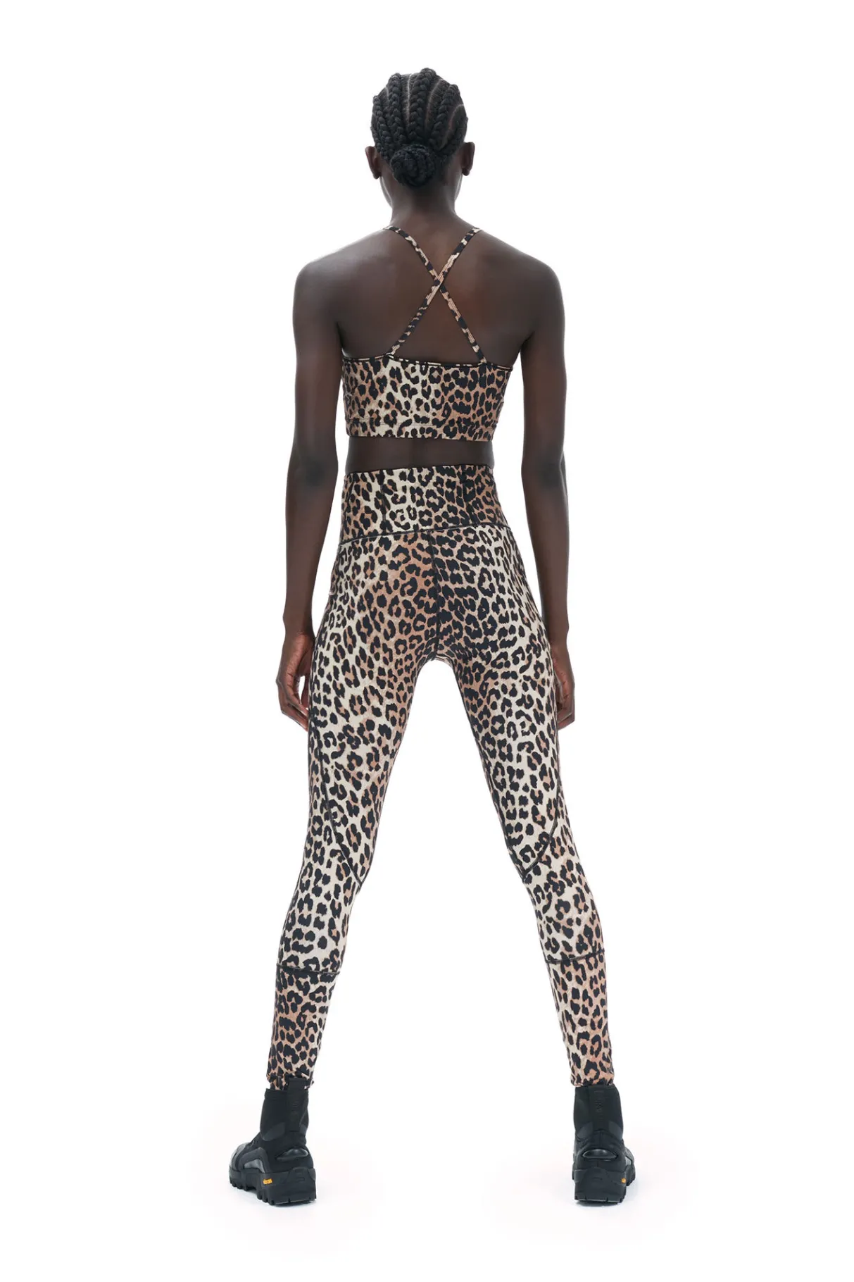 Cheap GANNI Active Strap Top Leopard