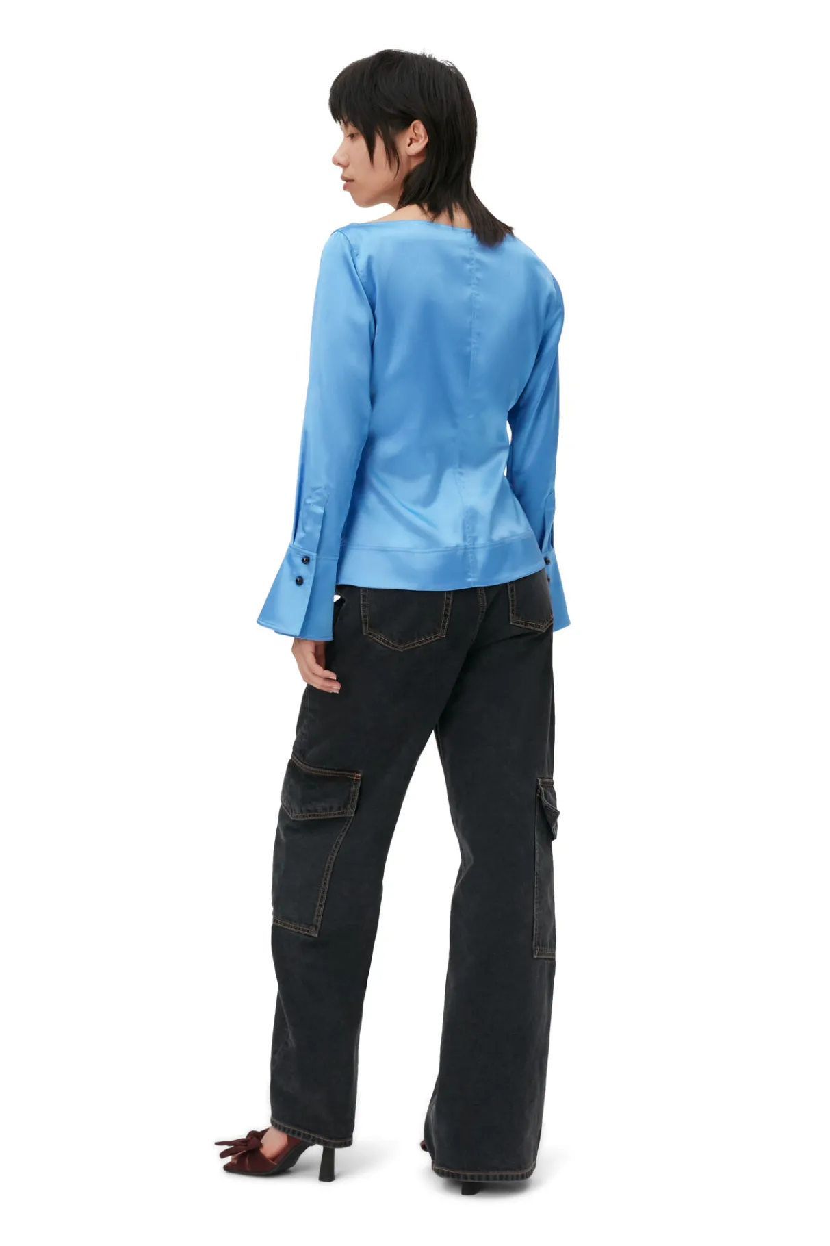 Cheap GANNI Angi Jeans Washed Black/Black