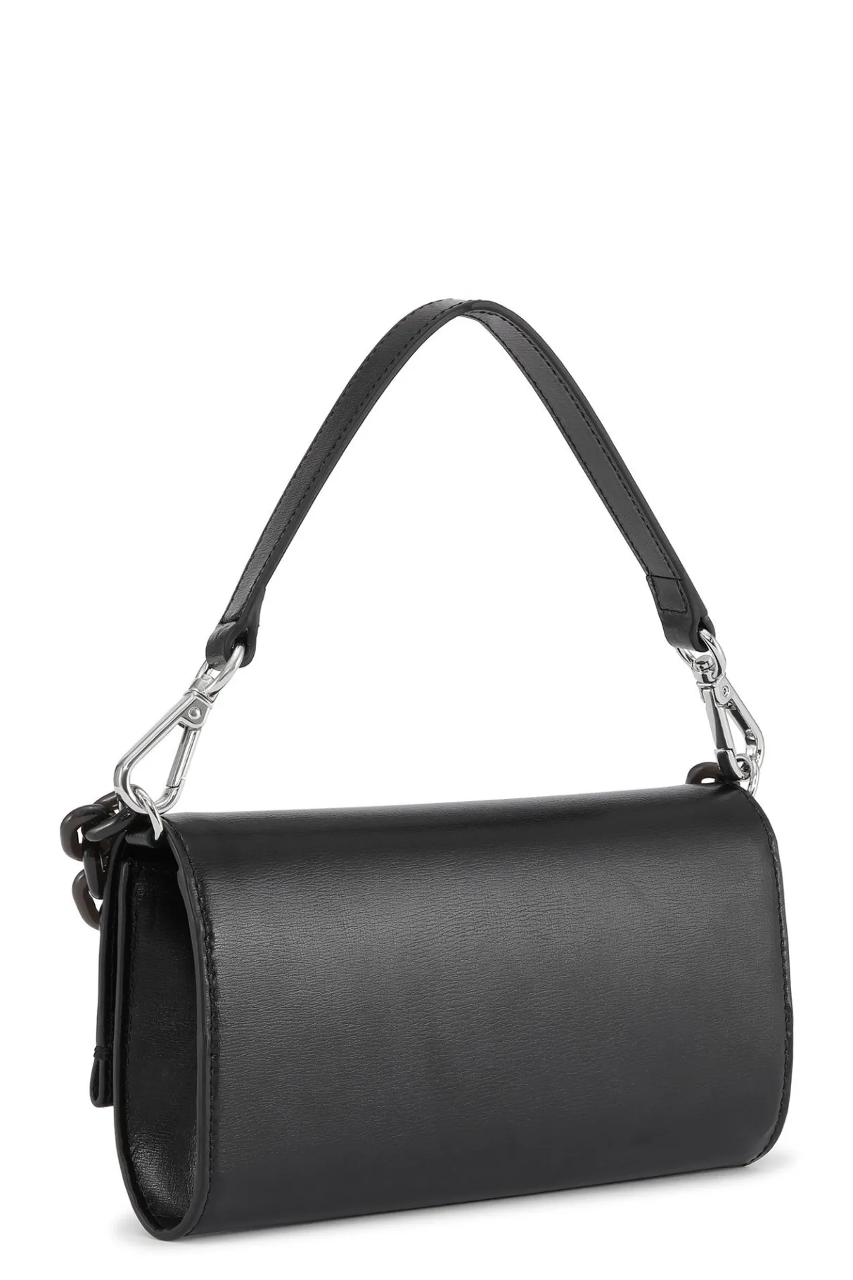 Cheap GANNI Banner Envelope Chain Wallet Black