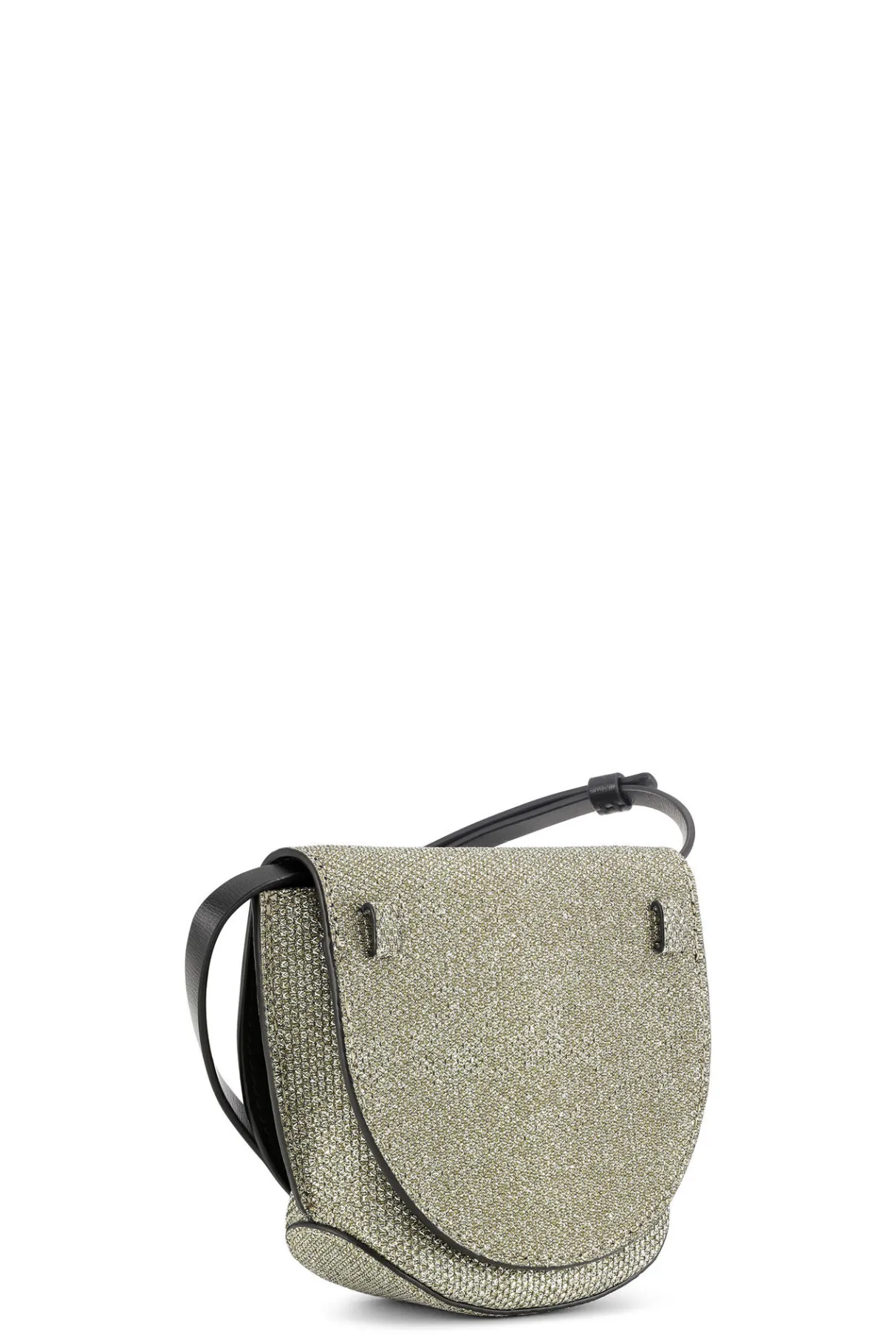 Cheap GANNI Banner Nano Saddle Bag Gold