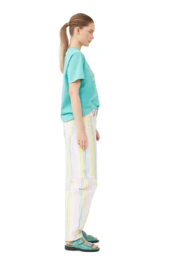 Best Sale GANNI Basic Jersey Gym Relaxed T-Shirt Lagoon