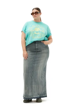 Best Sale GANNI Basic Jersey Gym Relaxed T-Shirt Lagoon