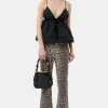 Cheap GANNI Betzy Cropped Jeans Leopard