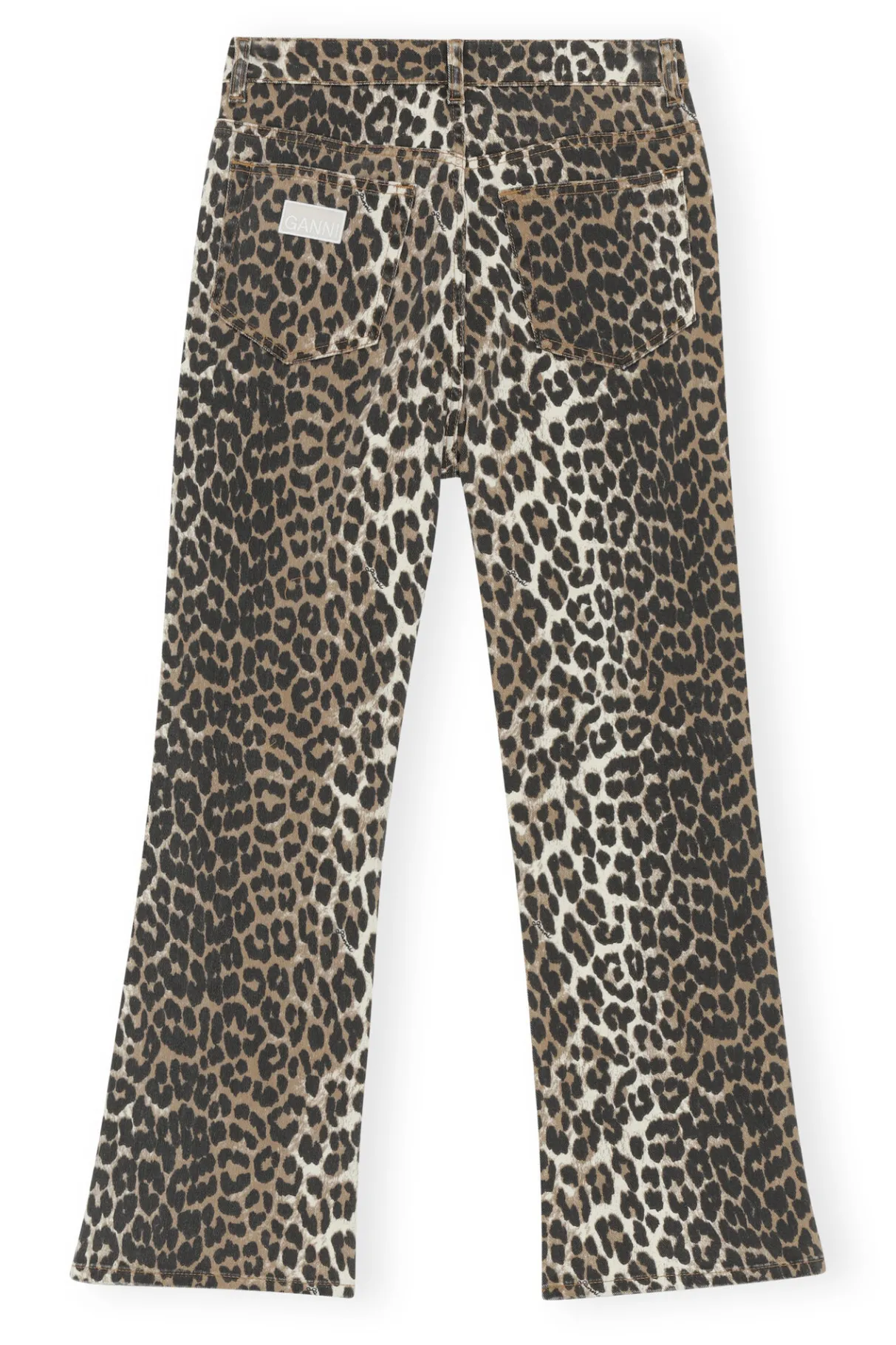 Cheap GANNI Betzy Cropped Jeans Leopard