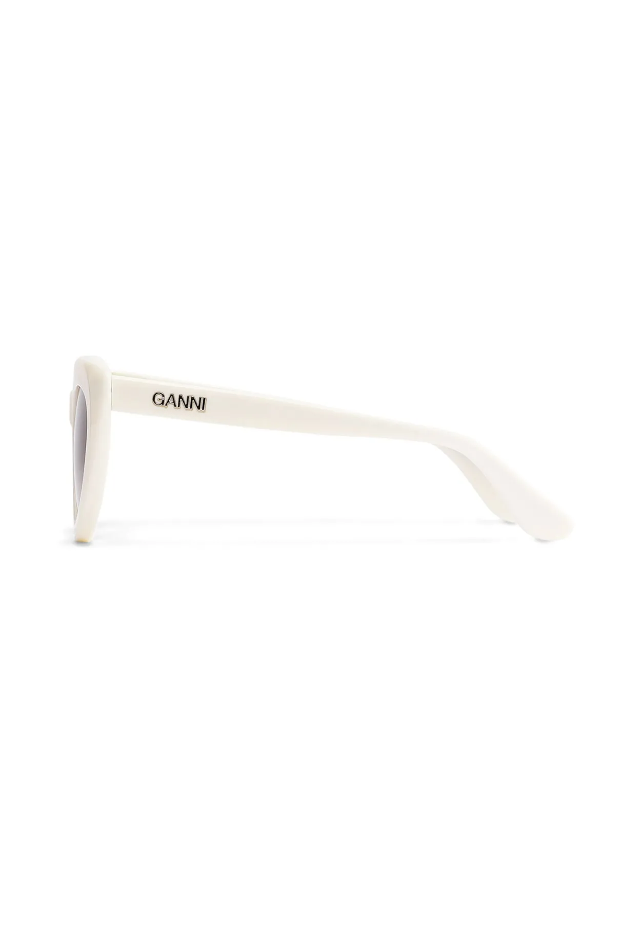 Discount GANNI Biodegradable Acetate Cat Eye Sunglasses Egret