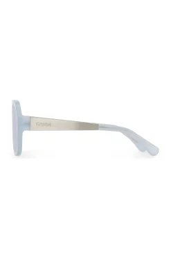 Fashion GANNI Biodegradable Acetate Chunky Retro Aviator Sunglasses Heather