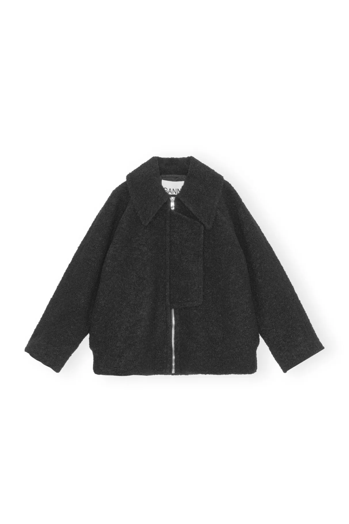 Store GANNI Boucle Wool Jacket Black