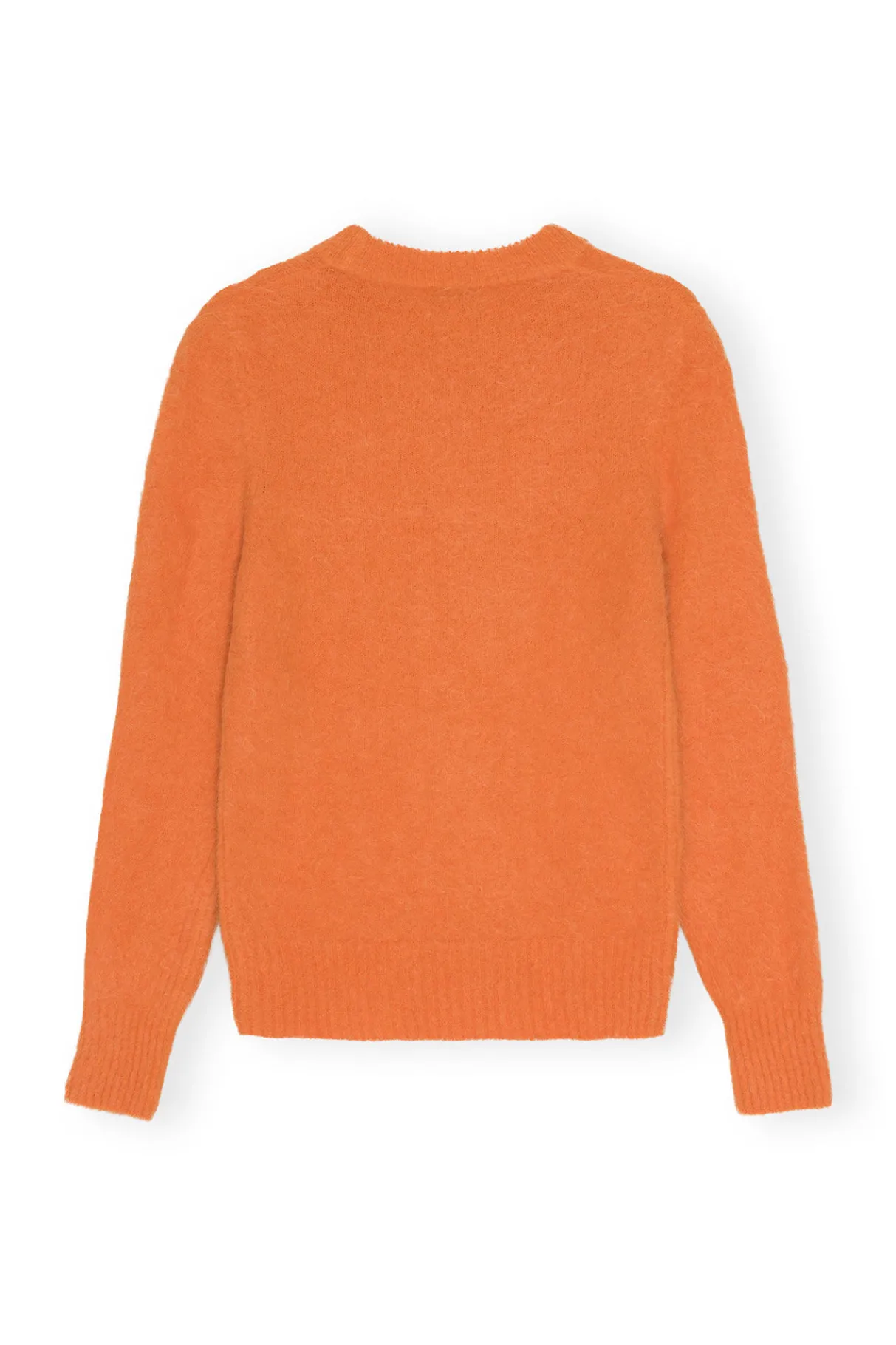 Online GANNI Brushed Aplaca O-Neck Vibrant Orange