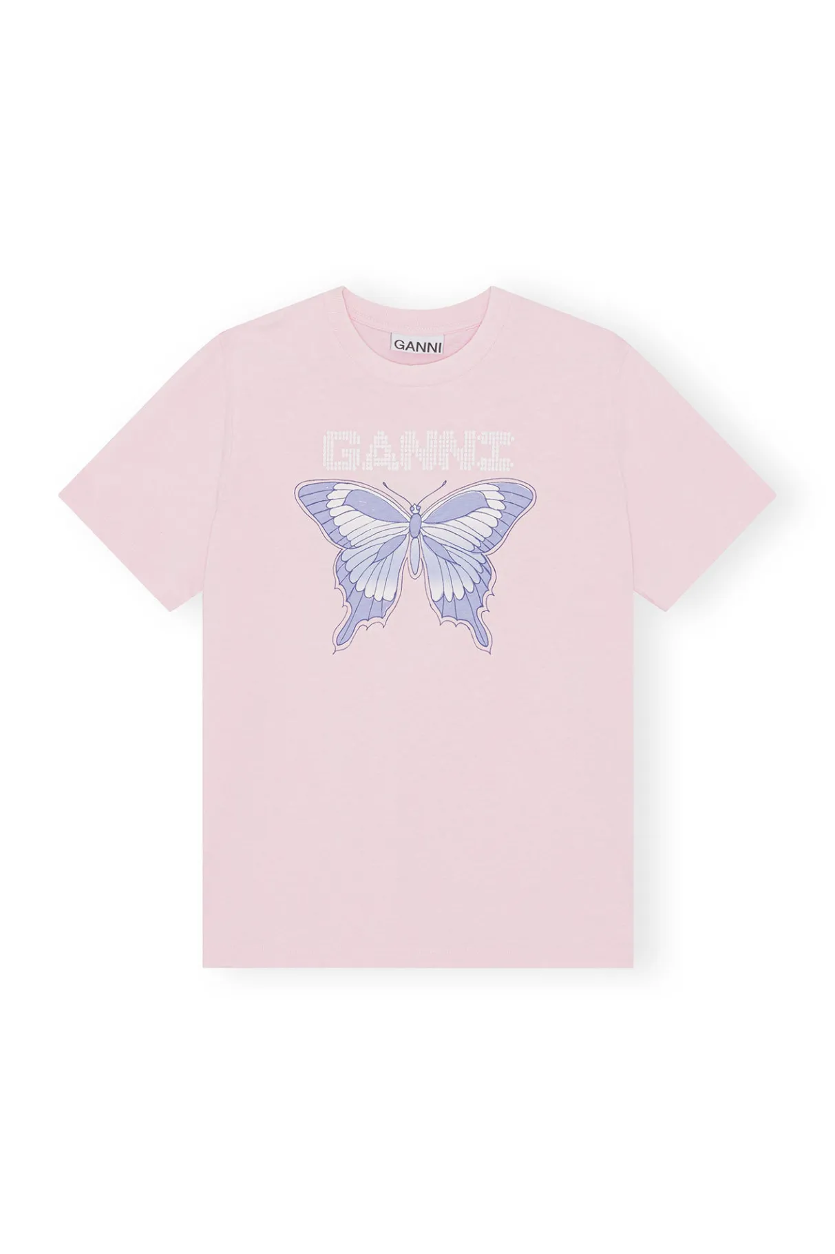 Cheap GANNI Butterfly Relaxed T-Shirt Light Lilac