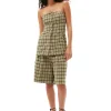 Best Sale GANNI Check Suiting Strapless Top Tender Shoots