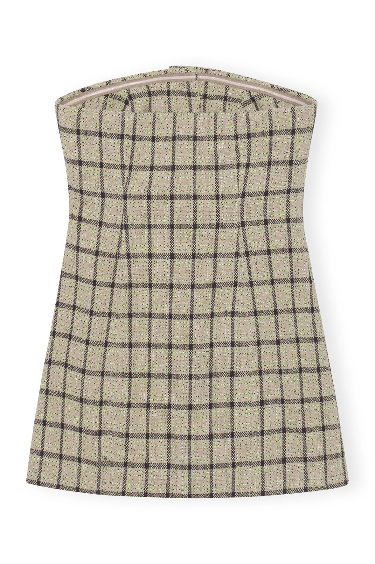 Best Sale GANNI Check Suiting Strapless Top Tender Shoots