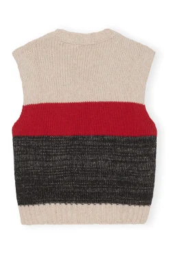 Flash Sale GANNI Chunky Cable Vest Black Melange