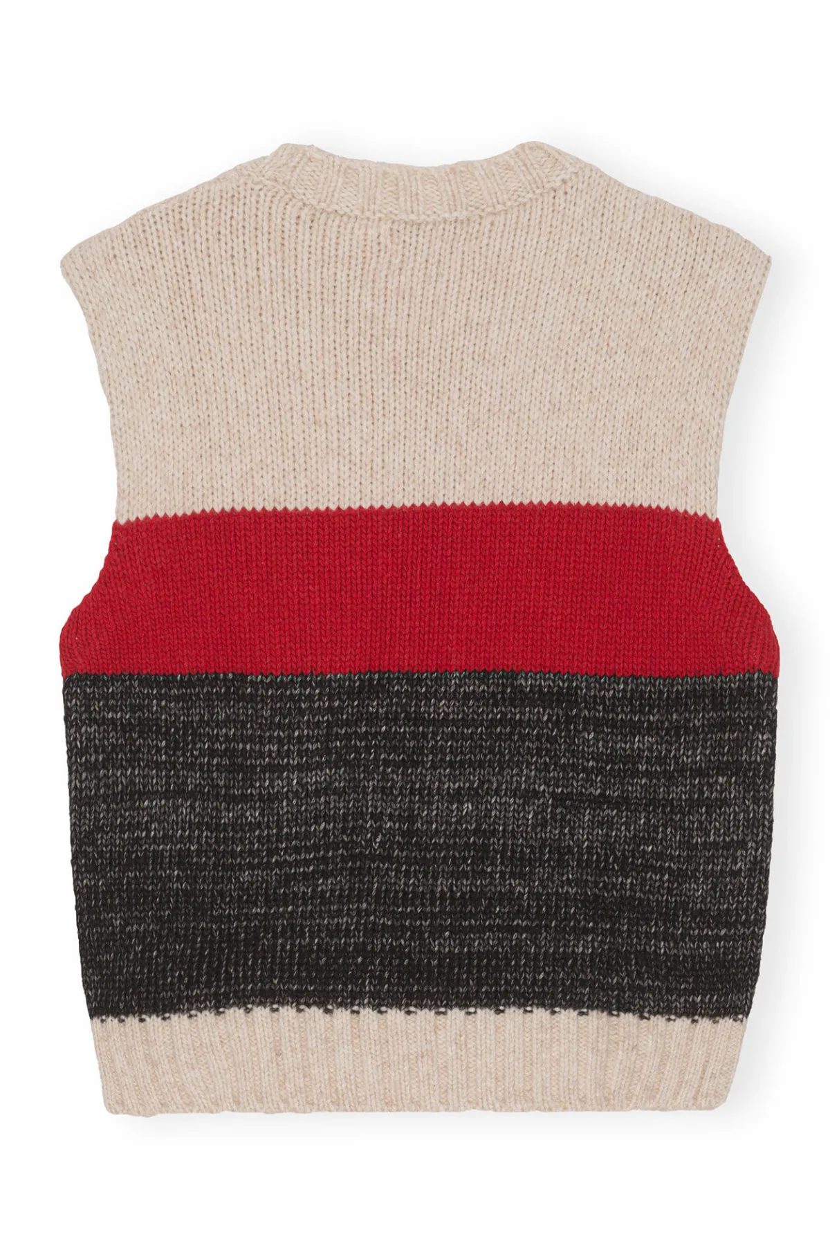 Flash Sale GANNI Chunky Cable Vest Black Melange