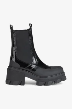 Cheap GANNI Cleated Mid Chelsea Boots Black