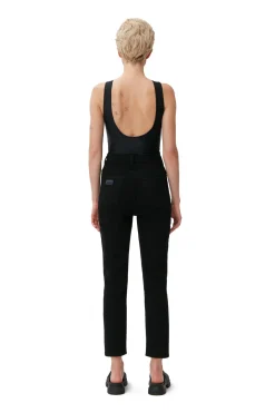 New GANNI Comfort Stretch Cutye Cropped Black/Black