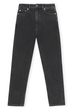 Sale GANNI Comfort Stretch Cutye Cropped Washed Black/Black