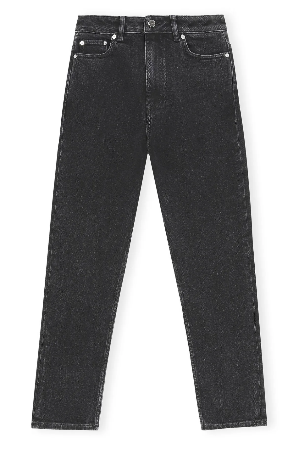 Sale GANNI Comfort Stretch Cutye Cropped Washed Black/Black