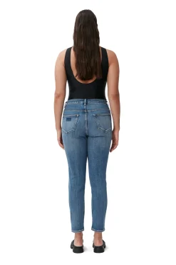Best GANNI Comfort Stretch Cutye Cropped Mid Blue Vintage