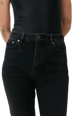 Sale GANNI Comfort Stretch Cutye Cropped Washed Black/Black