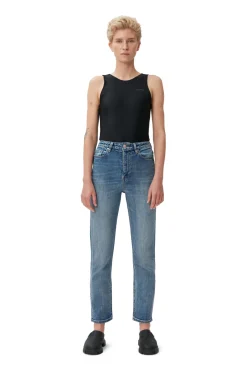 Best GANNI Comfort Stretch Cutye Cropped Mid Blue Vintage