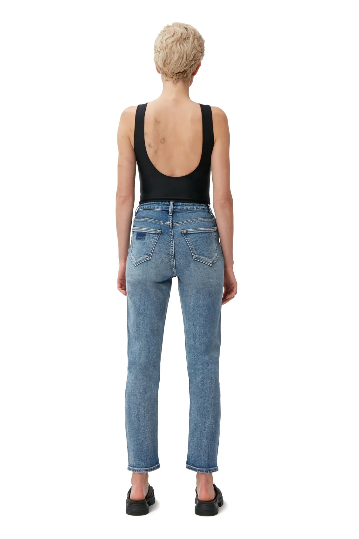 Best GANNI Comfort Stretch Cutye Cropped Mid Blue Vintage