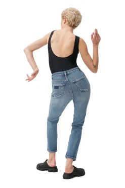 Best GANNI Comfort Stretch Cutye Cropped Mid Blue Vintage