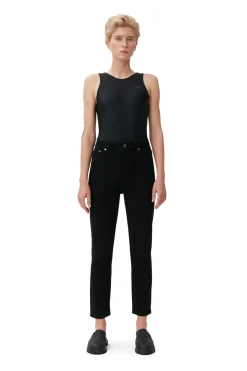 New GANNI Comfort Stretch Cutye Cropped Black/Black