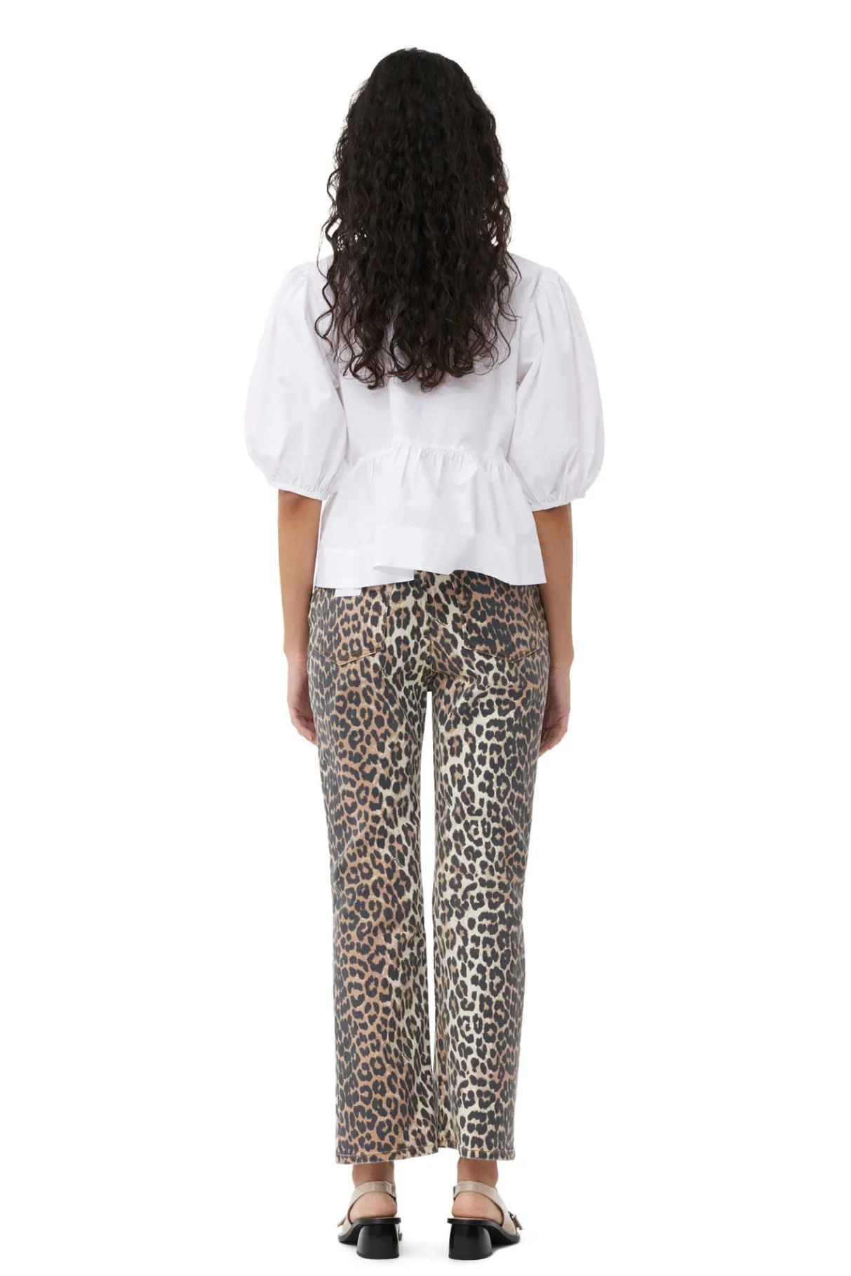 Fashion GANNI Cotton Poplin Blouse Bright White