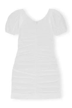 Flash Sale GANNI Cotton Poplin Mini Dress Bright White