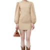 Shop GANNI Cotton Poplin Open Back Mini Dress Curds And Whey