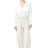 Flash Sale GANNI Cotton Poplin Rhythm Collar Blouse Bright White