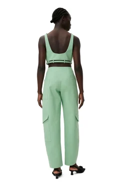 Store GANNI Cotton Suiting Pants Peapod