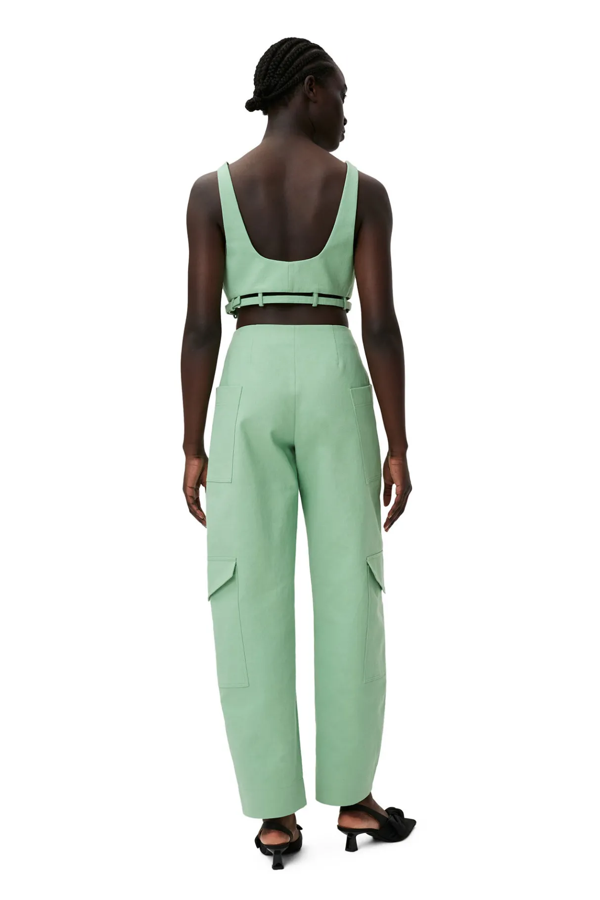 Store GANNI Cotton Suiting Pants Peapod