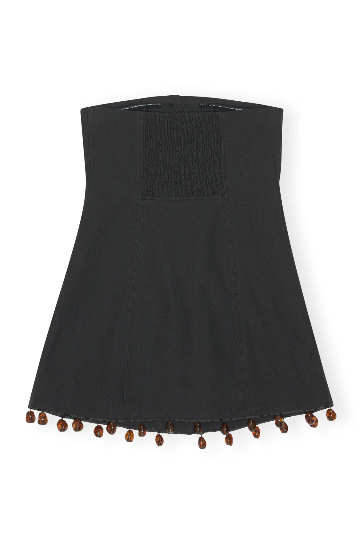 Best GANNI Cotton Suiting Sleeveless Top Black