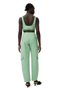 Flash Sale GANNI Cotton Suiting Top Peapod