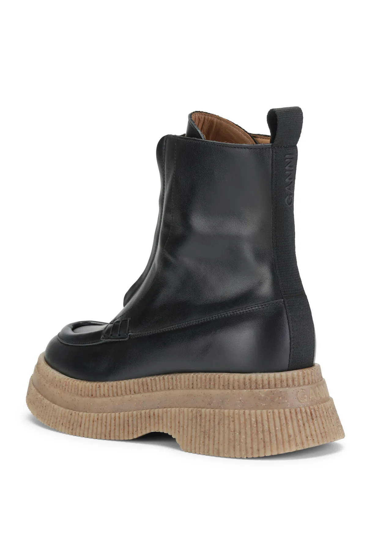 Discount GANNI Creepers Wallaby Zip Boots Black