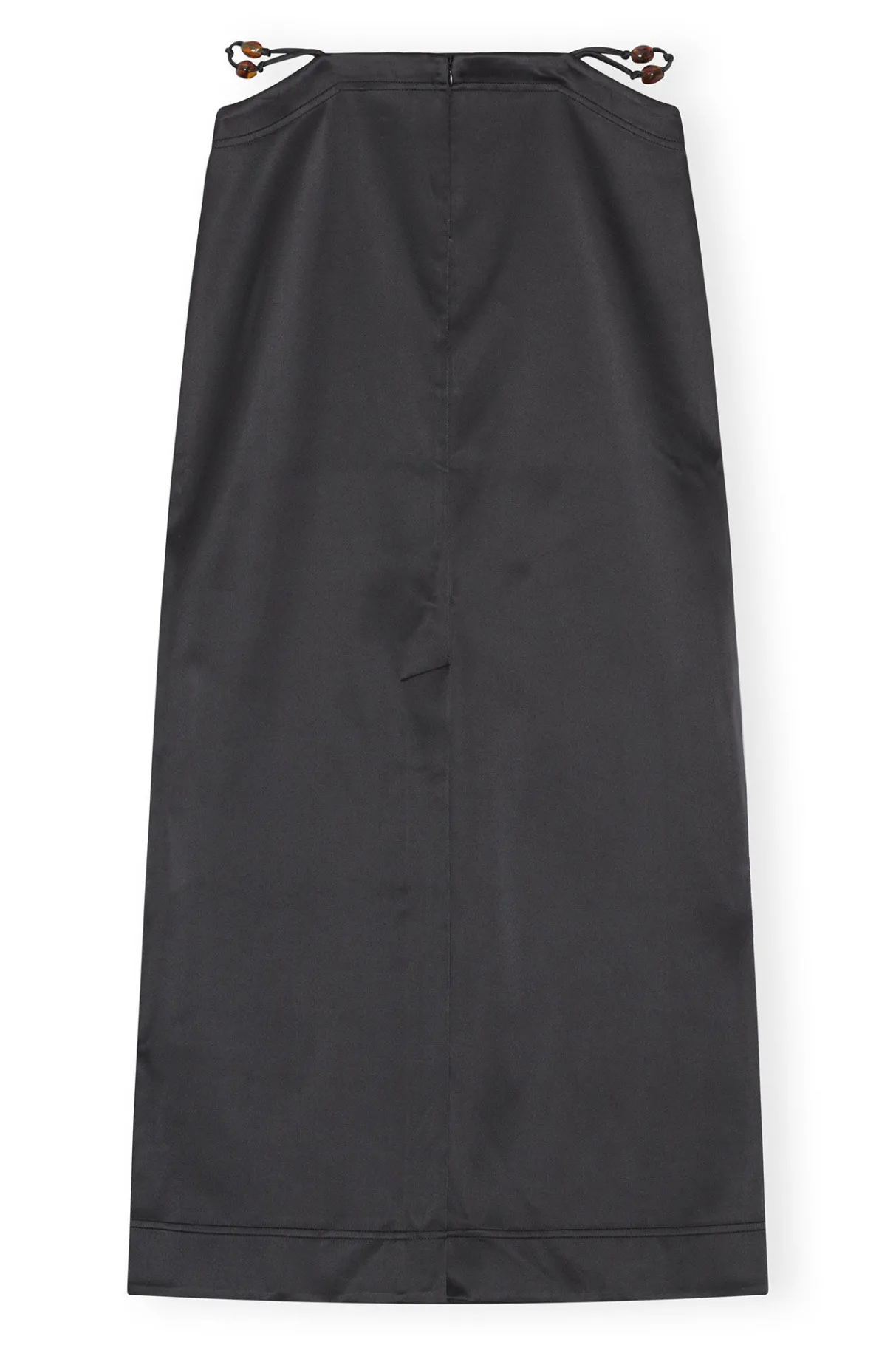 Discount GANNI Double Satin Maxi Skirt Black