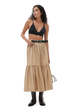 Hot GANNI Double Satin Top Black
