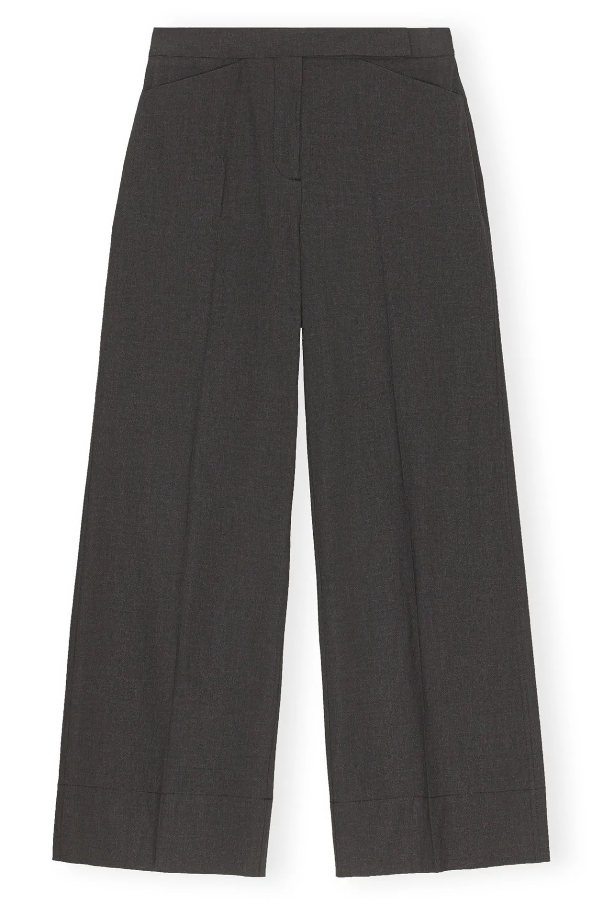 Cheap GANNI Drapey Melange Mid Waist Pants Phantom