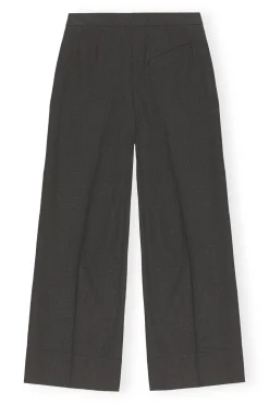 Cheap GANNI Drapey Melange Mid Waist Pants Phantom