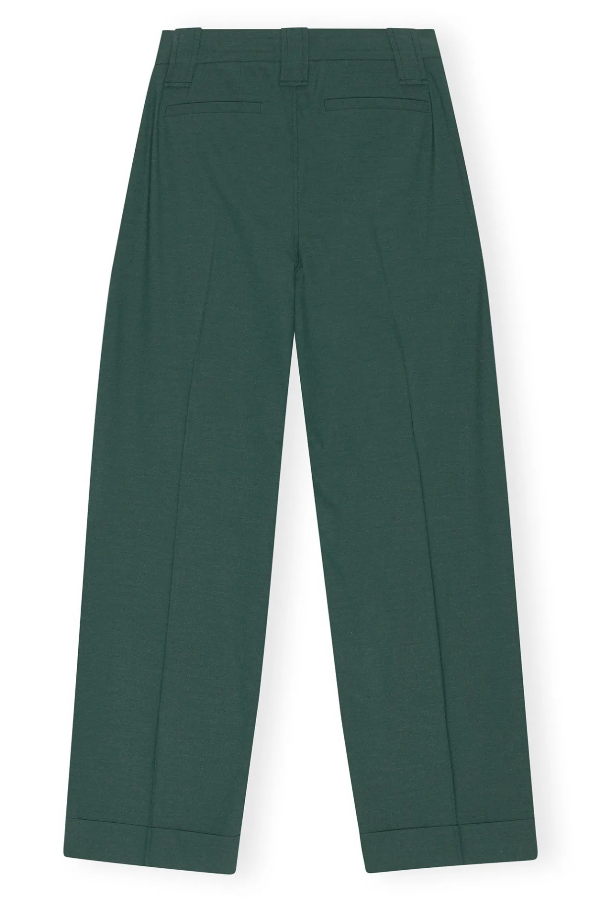 Hot GANNI Drapey Melange Pleat Pants Trekking Green