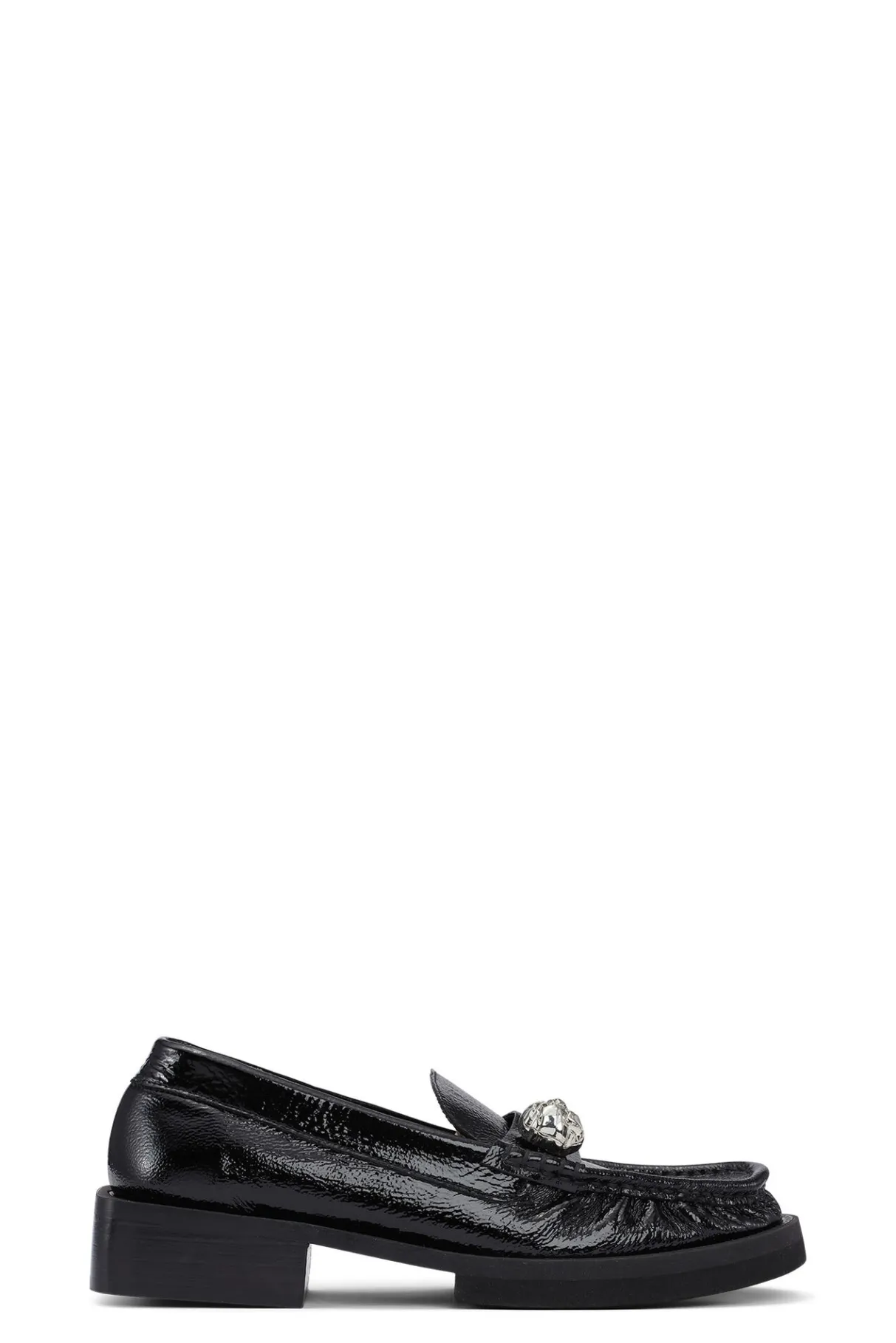 New GANNI Embellished Loafers Black