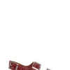 Online GANNI Embroidered Western Sandals Barbados Cherry
