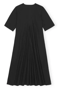 Discount GANNI Exclusive Cotton Poplin Maxi Dress Black