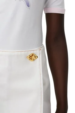 Discount GANNI Fitted Butterfly T-Shirt Bright White