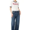 Fashion GANNI Fitted T-Shirt Egret